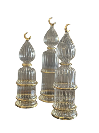Glass Minaret Transparent & Gold