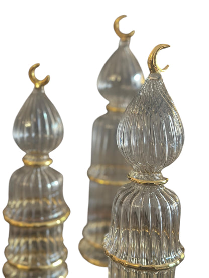 Glass Minaret Transparent & Gold