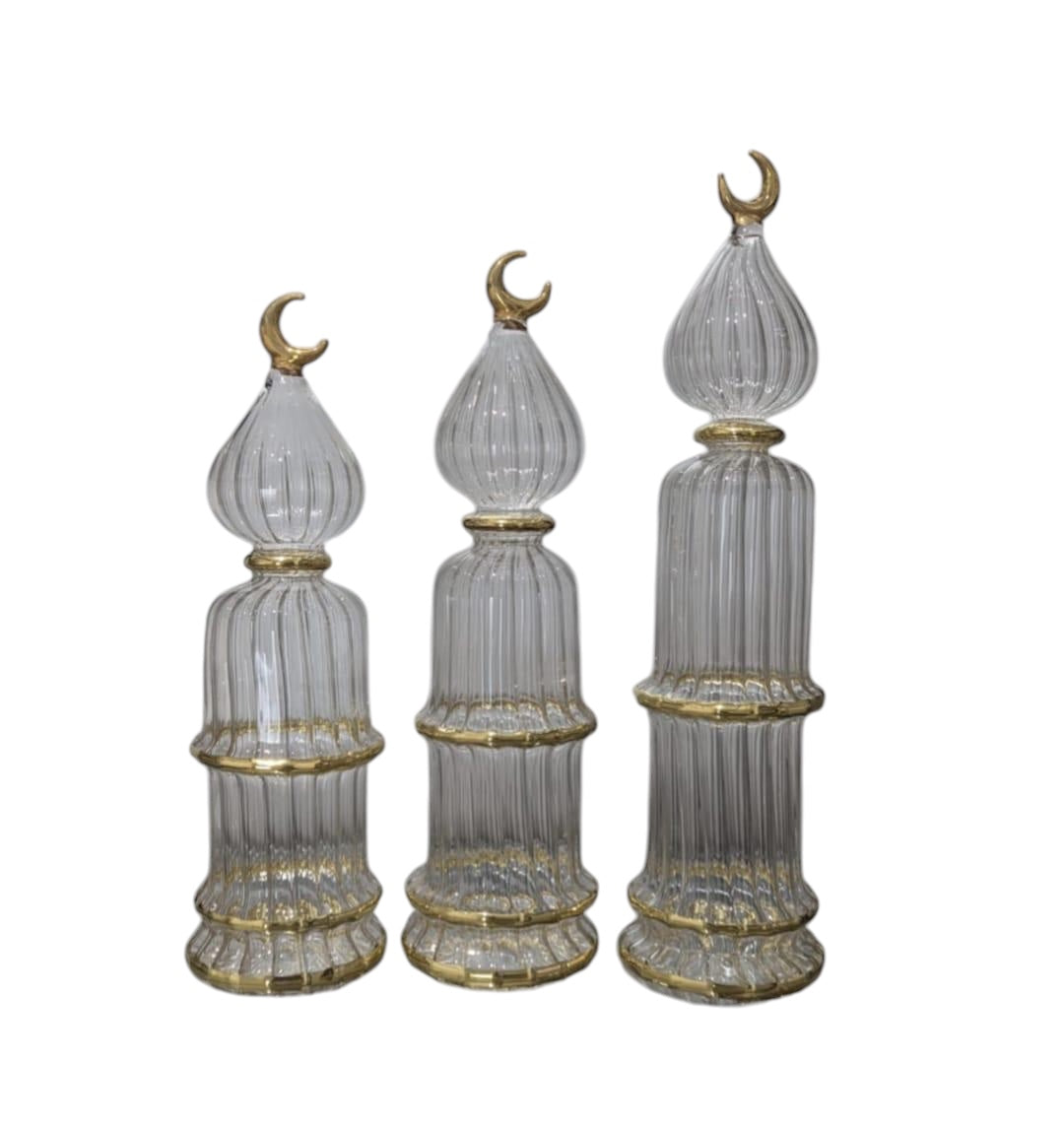 Glass Minaret Transparent & Gold