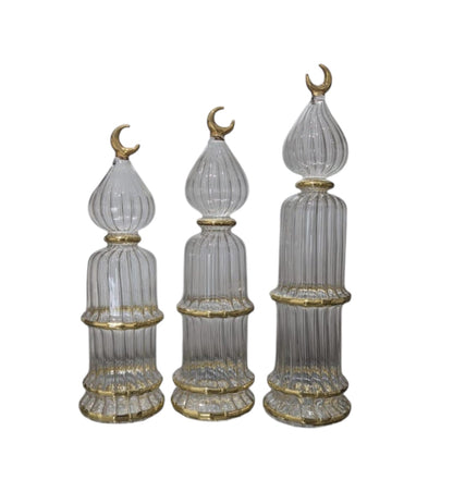 Glass Minaret Transparent & Gold