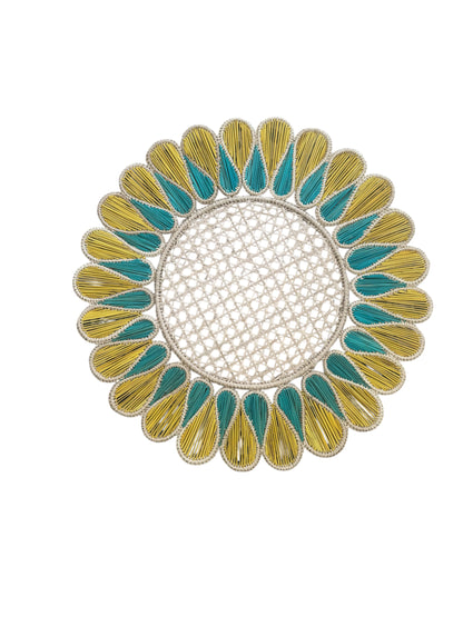 Drops Placemat - Yellow & Aqua
