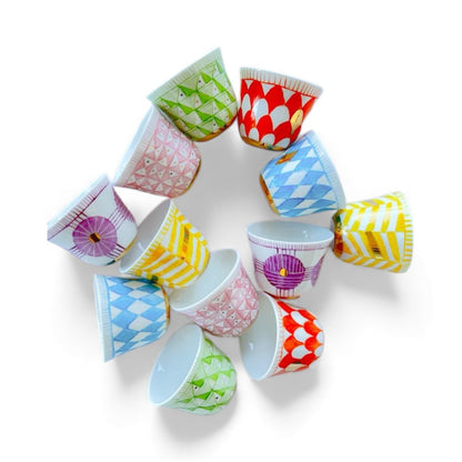 Geo Chaffe Cups Set of 6