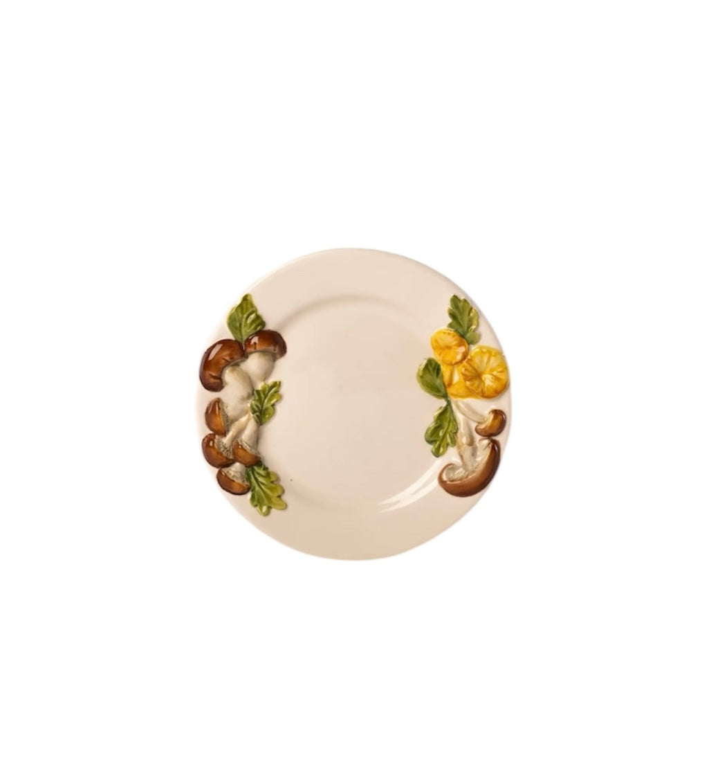 Les Ottomans Mushroom Hand Painted Porcelain Dinner Plate