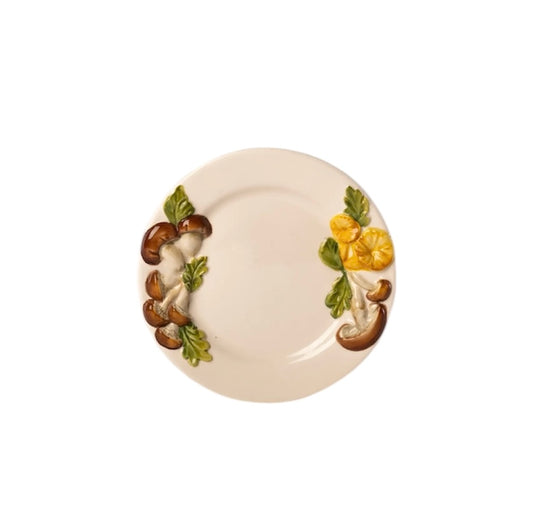 Les Ottomans Mushroom Hand Painted Porcelain Under Plate