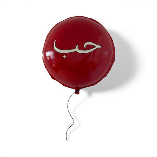 Wall Hanging Love Ceramic Balloon  M - Red