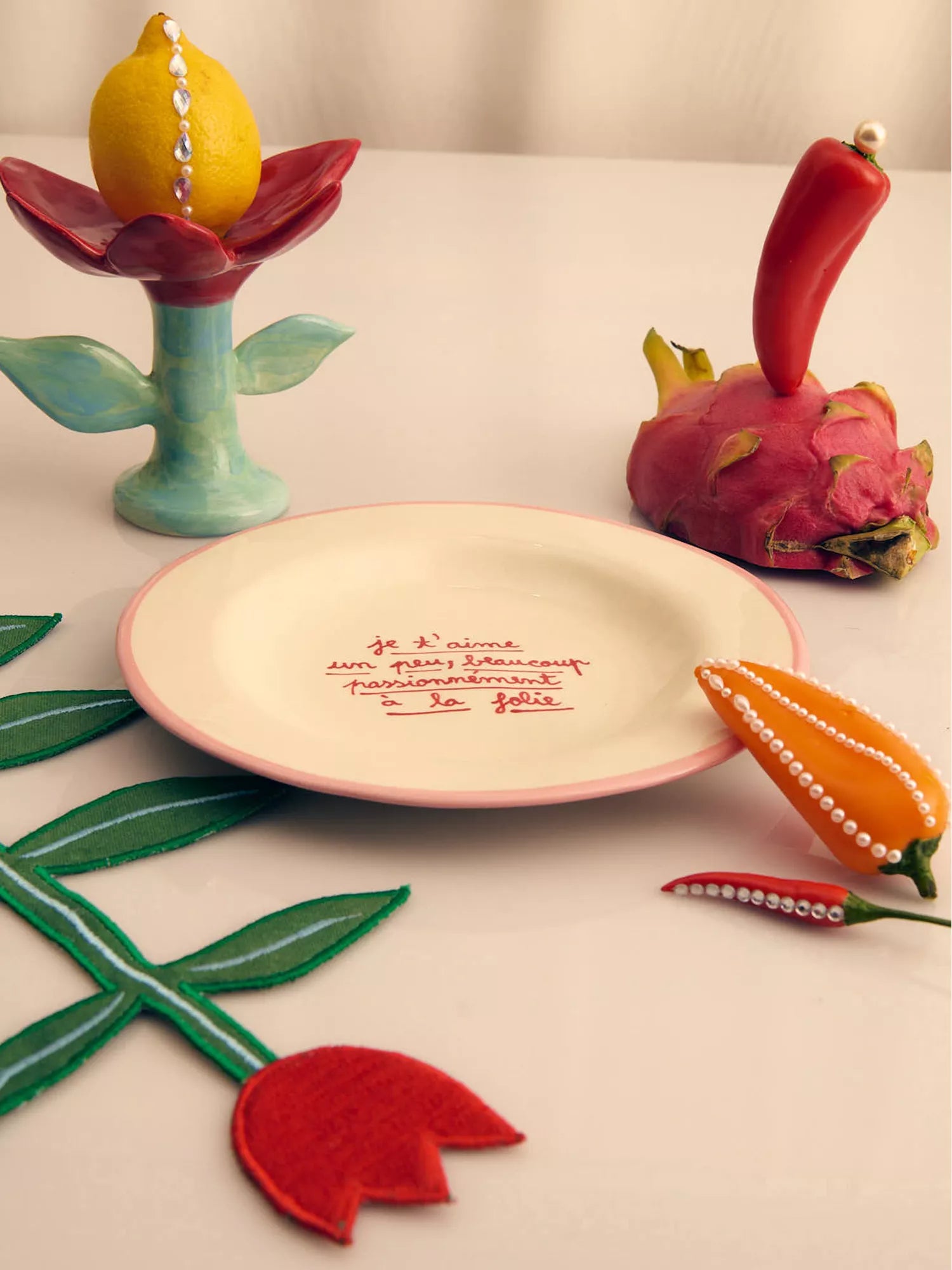 Je t'aime Dessert Plate