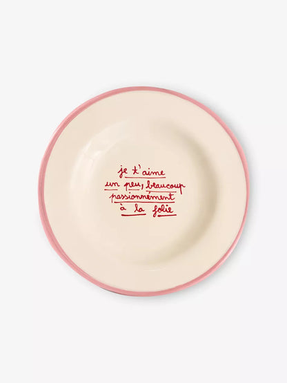 Je t'aime Dessert Plate