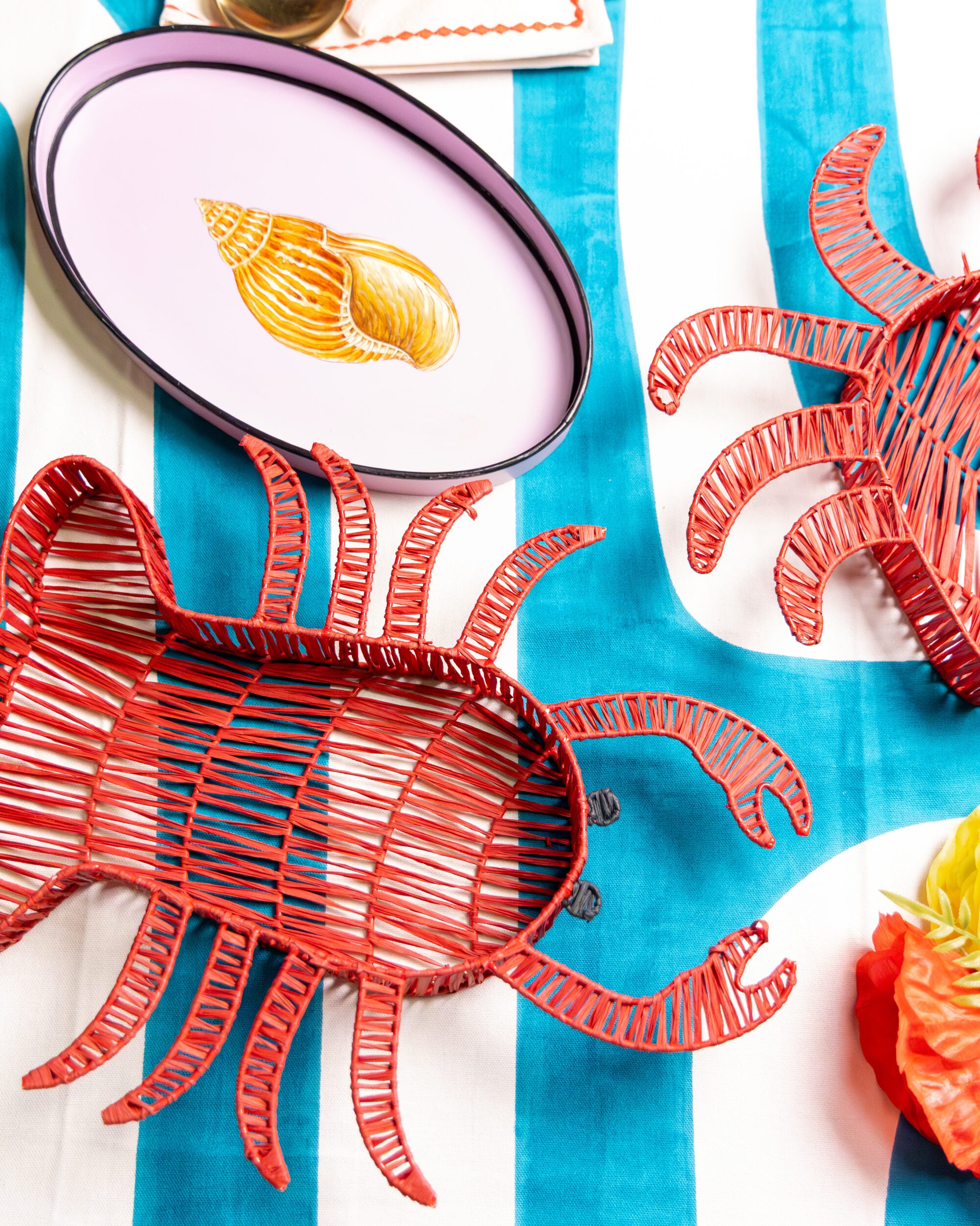 Natural Raffia Basket - Lobster