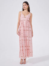 Load image into Gallery viewer, Gitana Embroidered Viscose Strappy Maxi Dress
