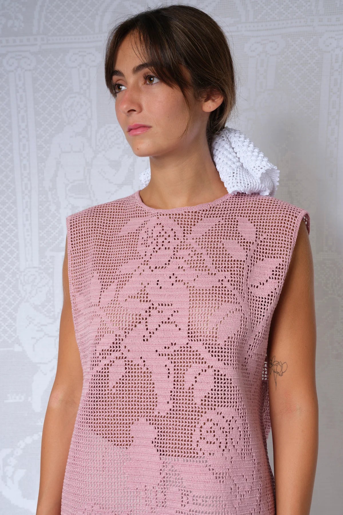 Salim Azzam Crochet Top Youth Pink