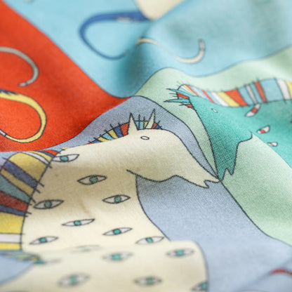 Equine Harmony Cotton Scarf - 137x137 cm