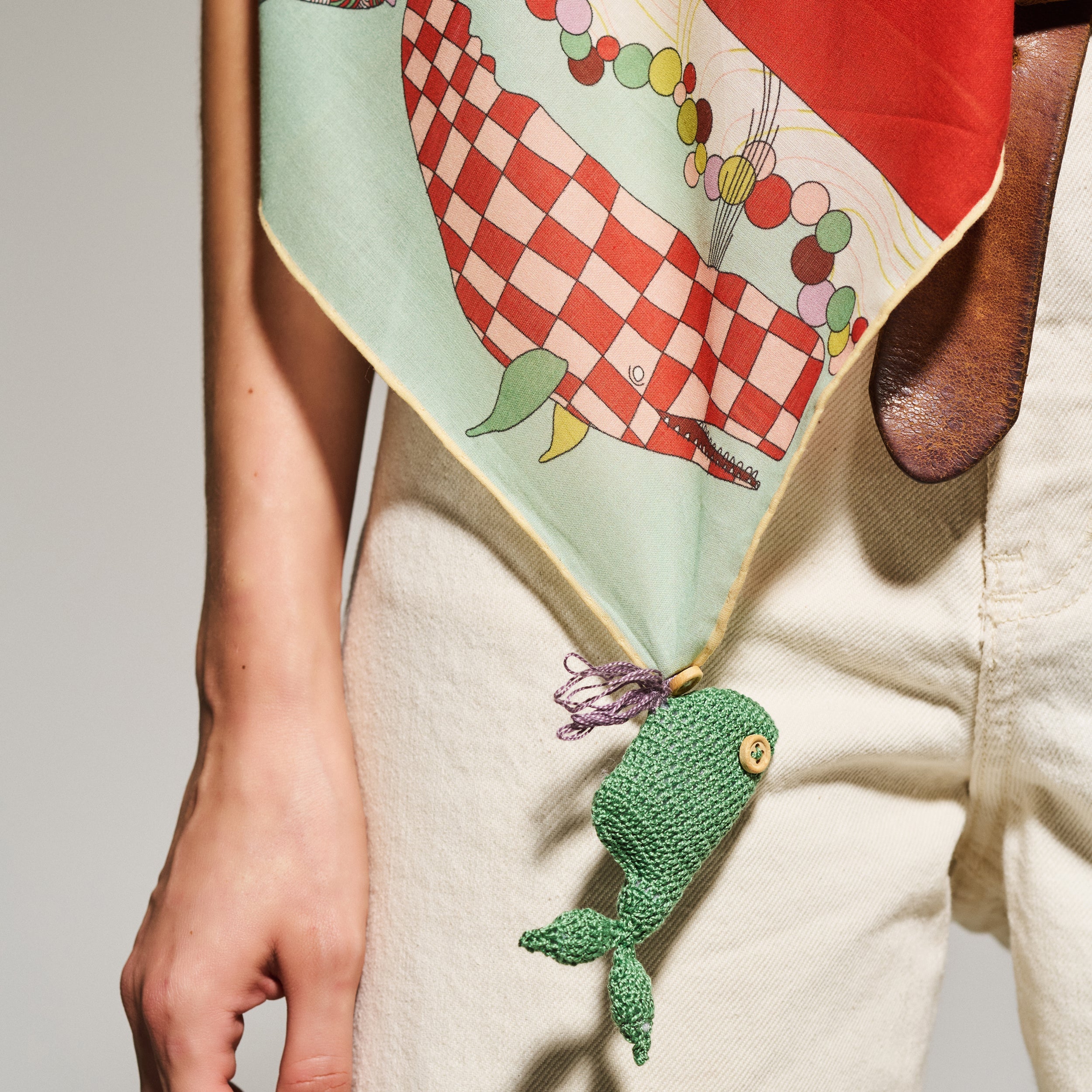 Song of the Deep Cotton Scarf - 137x137 cm