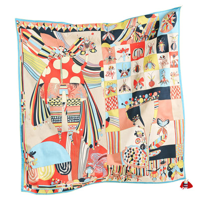 Creepy Crawly Cotton Scarf - 137x137 cm