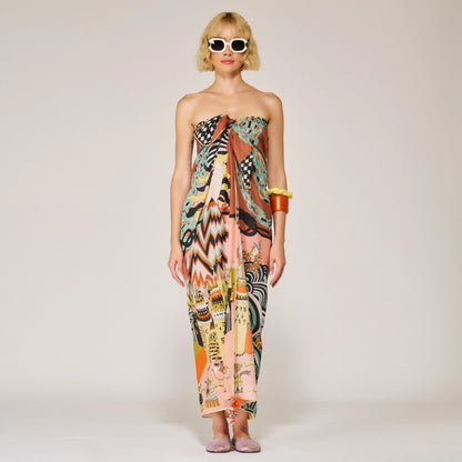 The Dragon Speaks Cotton Scarf - 137x137 cm