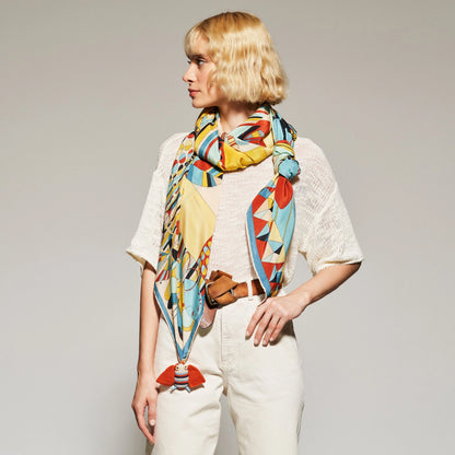 Creepy Crawly Silk Scarf - 137x137 cm