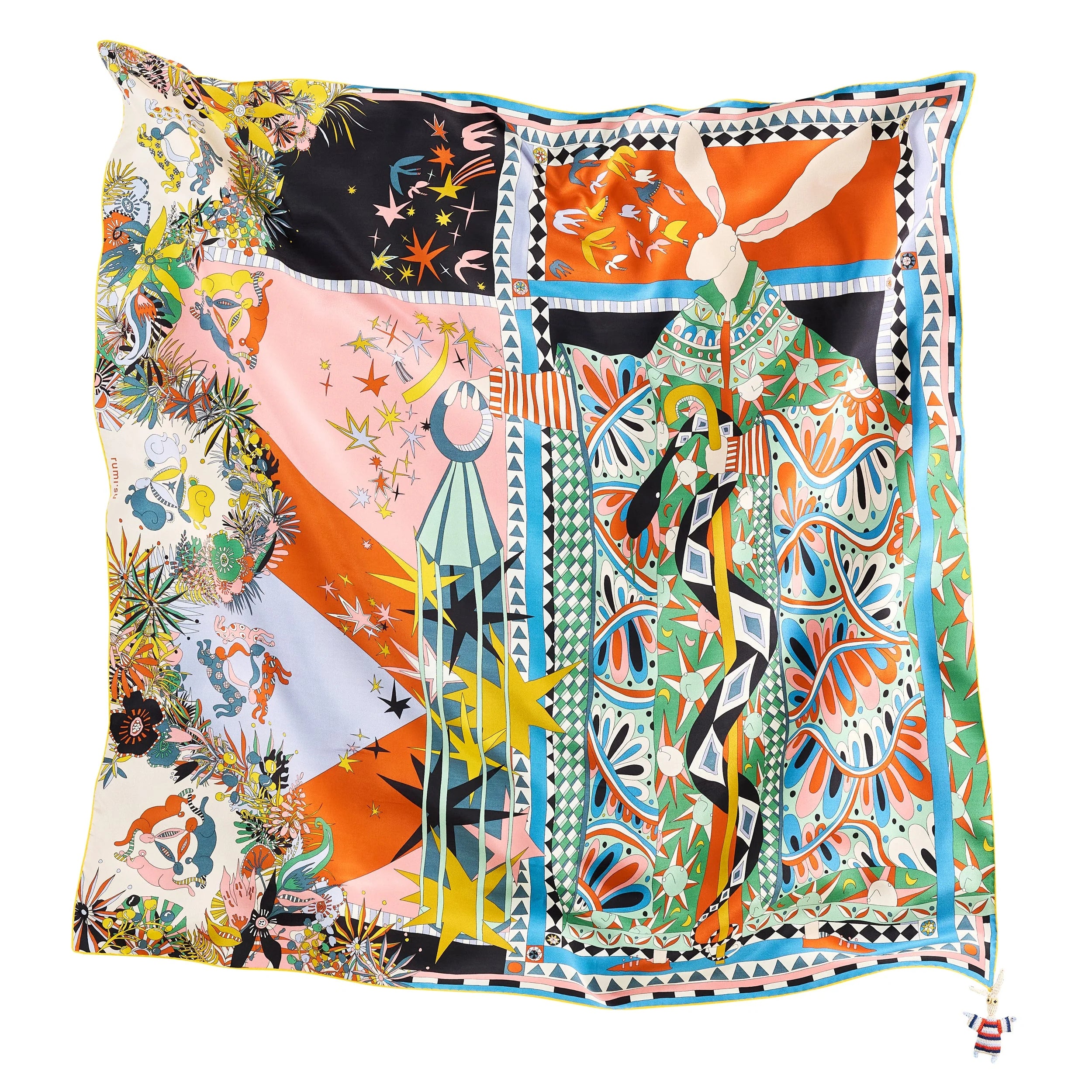 Seeking Hermit Silk Scarf - 137x137 cm