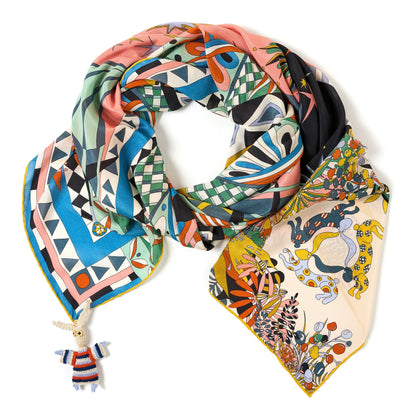Seeking Hermit Silk Scarf - 137x137 cm