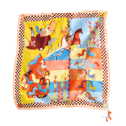 Equine Harmony Silk Scark - 105x105 cm