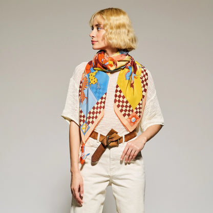 Equine Harmony Silk Scark - 105x105 cm