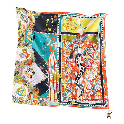 Seeking Hermit Silk Scarf - 105x105 cm
