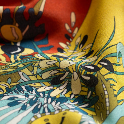 Seeking Hermit Silk Scarf Baby Blue - 105x105 cm