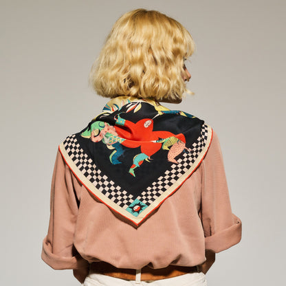 Equine Harmony Silk Scarf - 64x64 cm