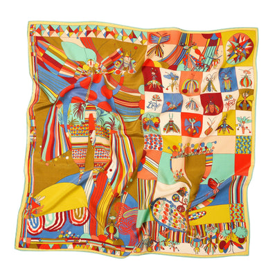 Creepy Crawly Silk Scarf - 64x64 cm