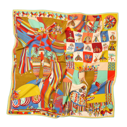 Creepy Crawly Silk Scarf - 64x64 cm