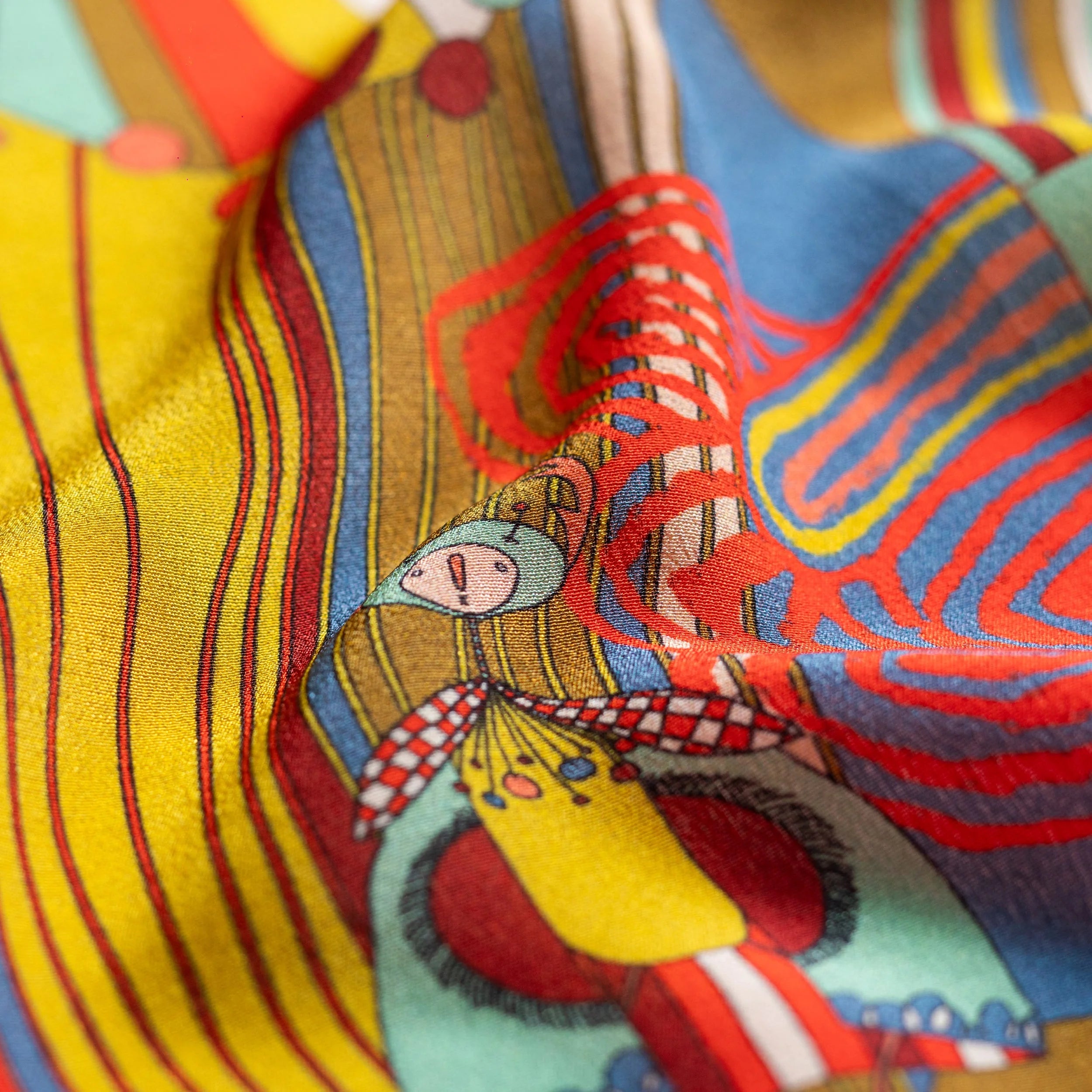 Creepy Crawly Silk Scarf - 64x64 cm