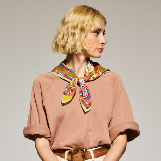 Creepy Crawly Silk Scarf - 64x64 cm