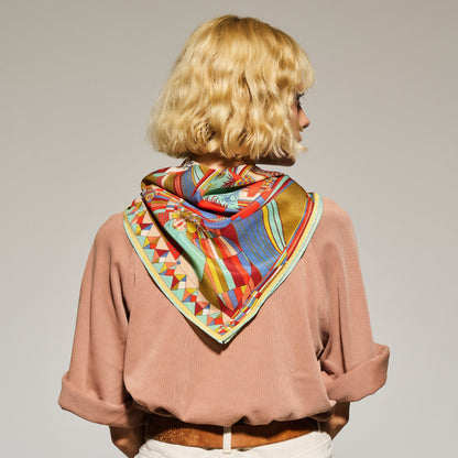 Creepy Crawly Silk Scarf - 64x64 cm