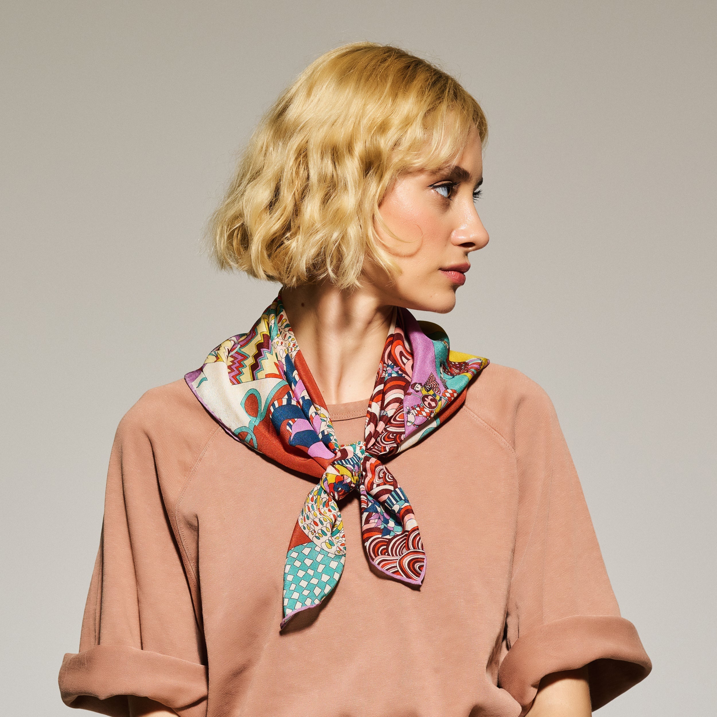 The Dragon Speaks Silk Scarf - 64x64 cm