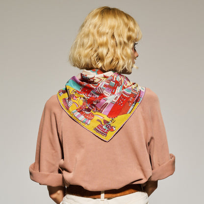 The Dragon Speaks Silk Scarf - 64x64 cm