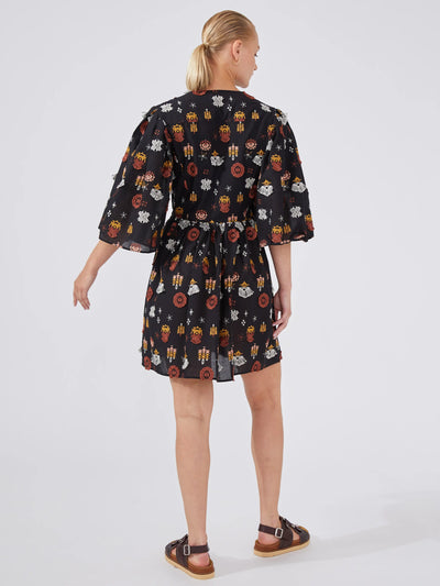 Esmeralda Embroidered Cotton Mini Dress