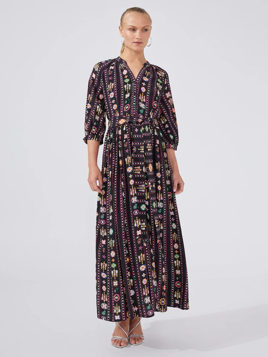 Esmeralda Viscose Volume Maxi Shirt Dress