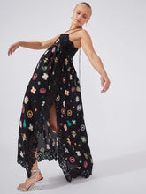 Load image into Gallery viewer, Esmeralda Lace Trim Silk Slip Dress
