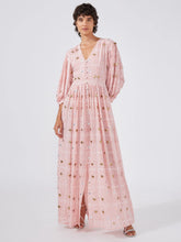 Load image into Gallery viewer, Gitana Embroidered Viscose Volume Maxi Dress

