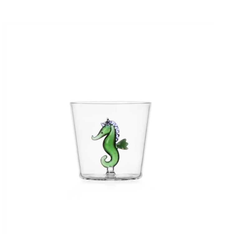 Ichendorf Glass Tumbler Green Seahorse