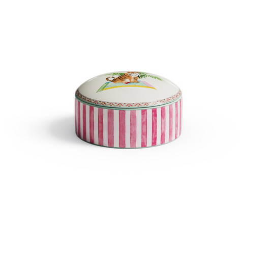 Sariska Porcelain Trinket Box - Pink