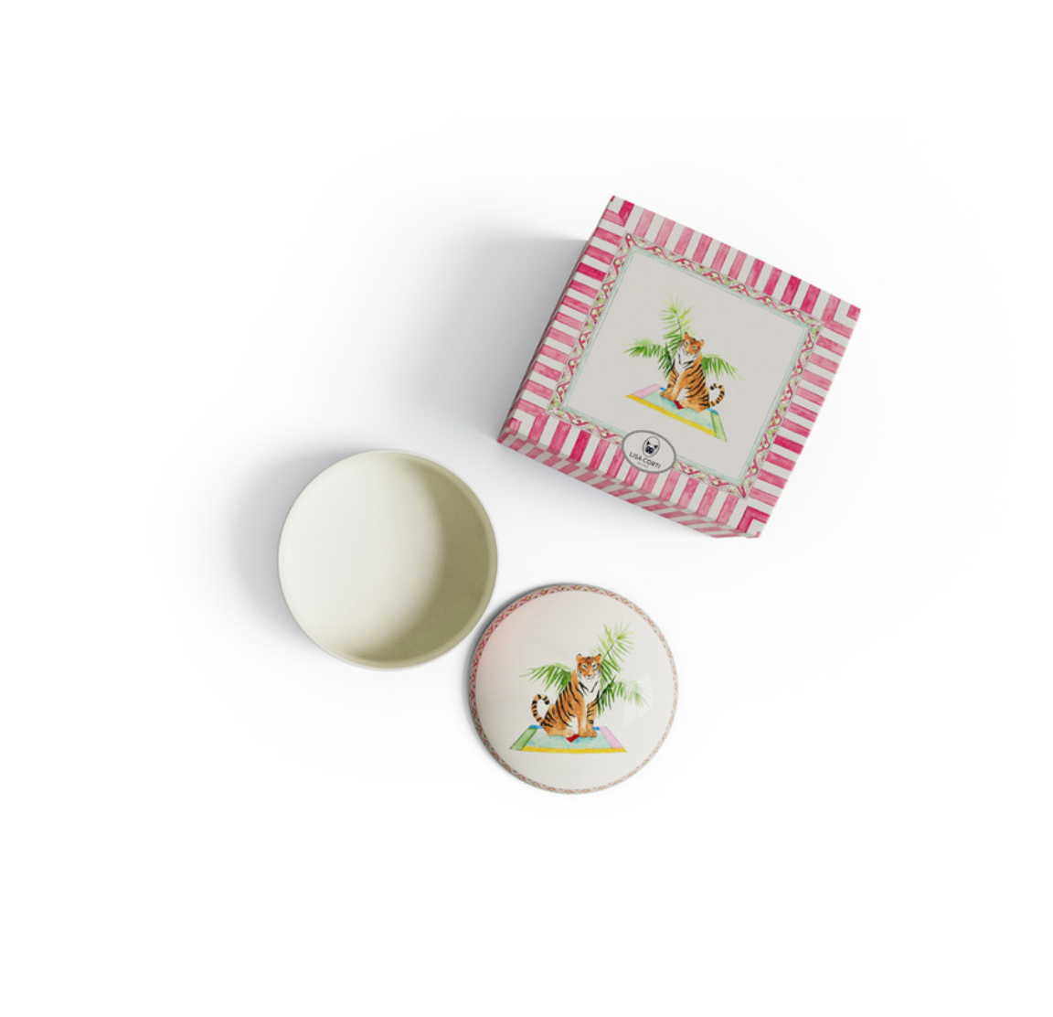 Sariska Porcelain Trinket Box - Pink