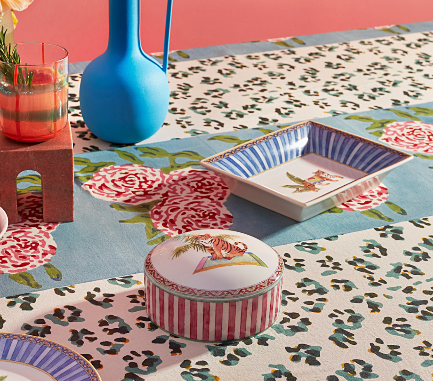 Sariska Porcelain Trinket Box - Pink