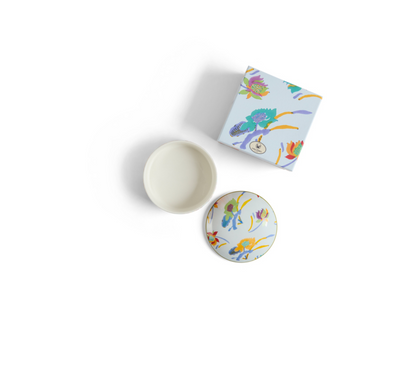 Japanese Porcelain Trinket Box - Light Blue