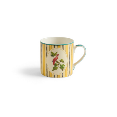Jungle Parrot Porcelain Mug - Yellow