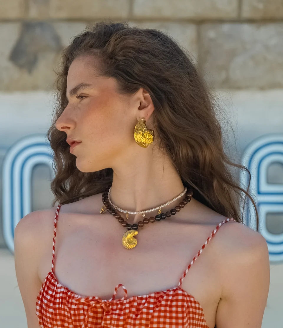 Statement Pearl Seashell Necklace