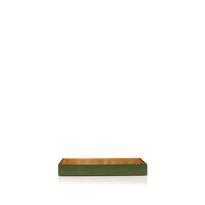 Gold Leaf Still Life Rectangular Lacquered Tray  - Medium