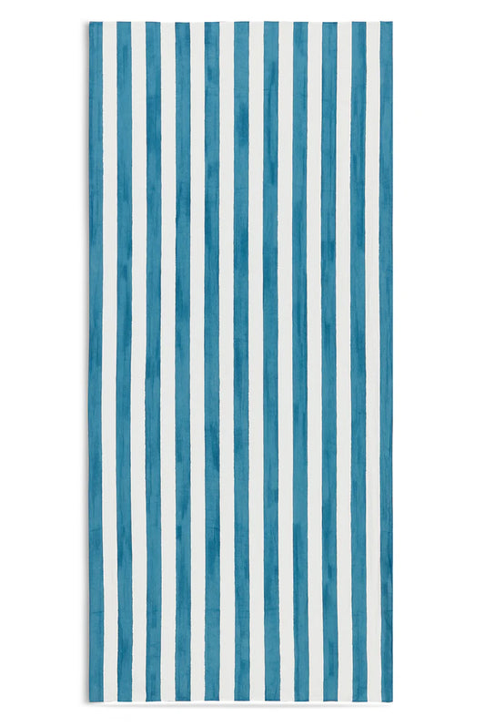 Stripe Linen Tablecloth - Blue & White