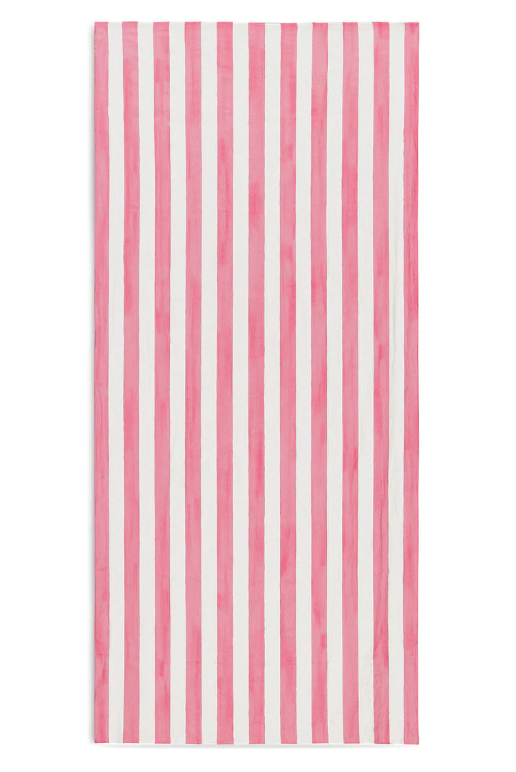 Stripe Linen Tablecloth - Pink & White