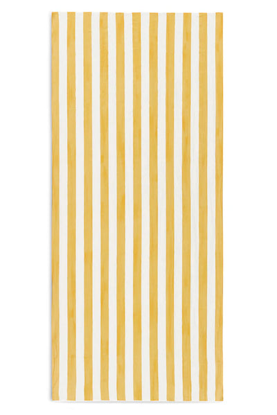Stripe Linen Tablecloth - Yellow & White
