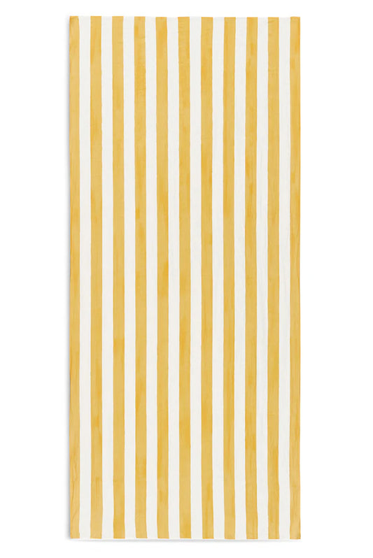 Stripe Linen Tablecloth - Yellow & White