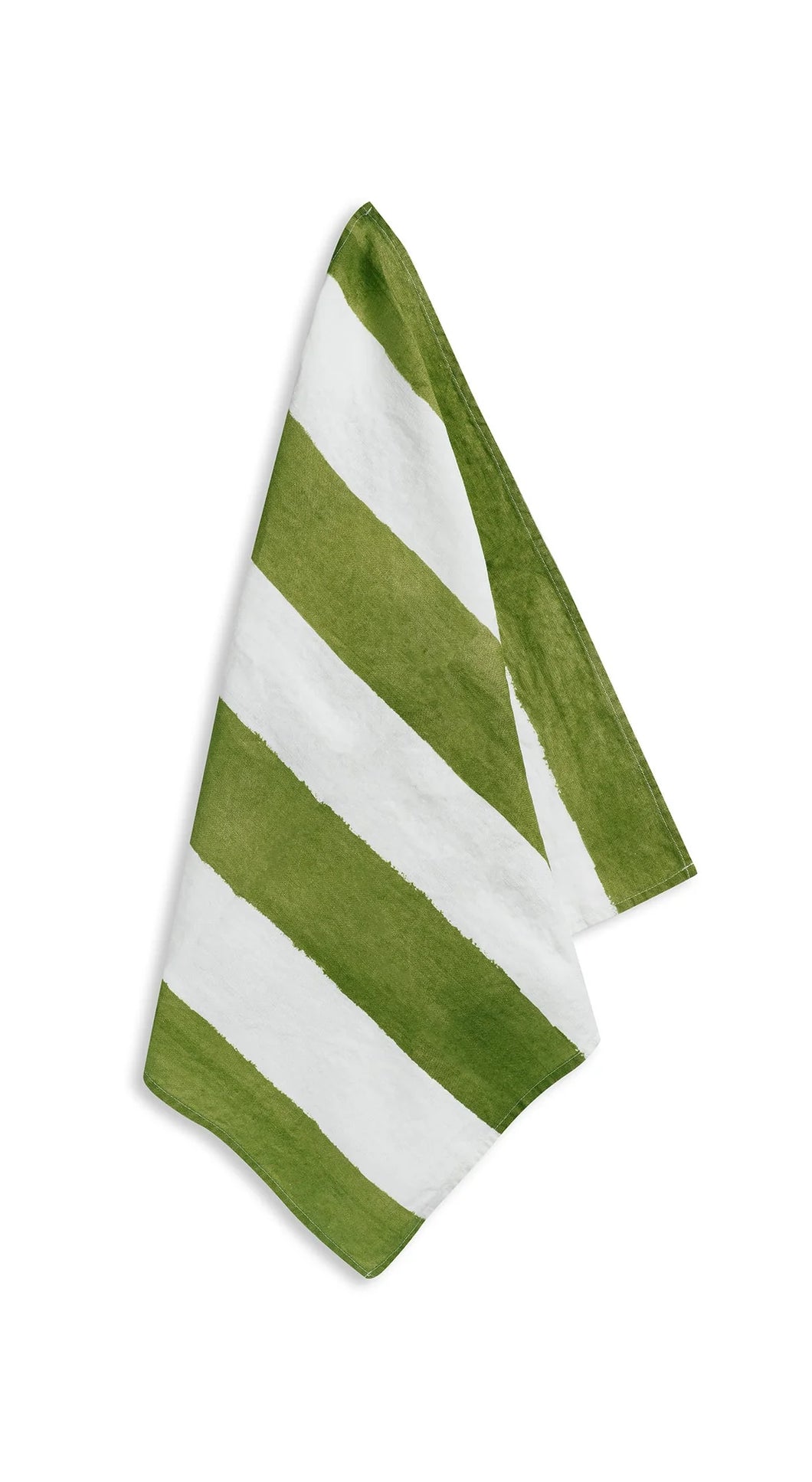 Stripe Linen Napkin - Green & White